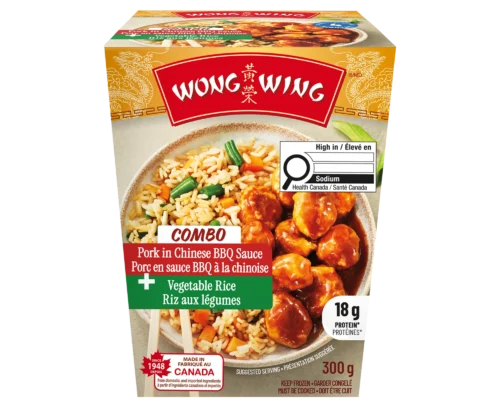 Combo Pork in Chinese BBQ Sauce & Vegetable Rice